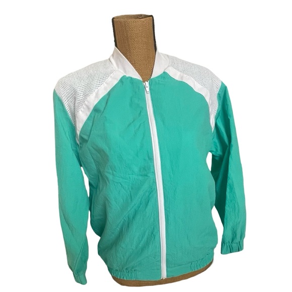 Vintage Circa 1980s/90s Bright Turquoise & White 3 piece tracksuit - Picture 9 of 15